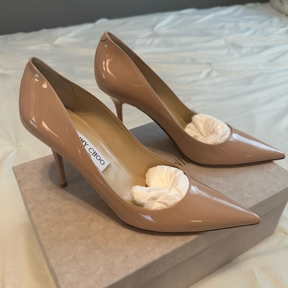 BNIB Jimmy Choo 85mm Agnes Nude Pumps - Size 40